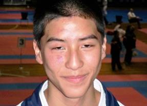 Close-up of athlete at competition